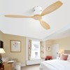 HOMLUX 52" Remote Control Ceiling Fan with Reversible Motor,Brown - 2 of 4