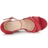 Allegra K Women's Ankle Strap Espadrille Wedge Heel Sandals - 4 of 4