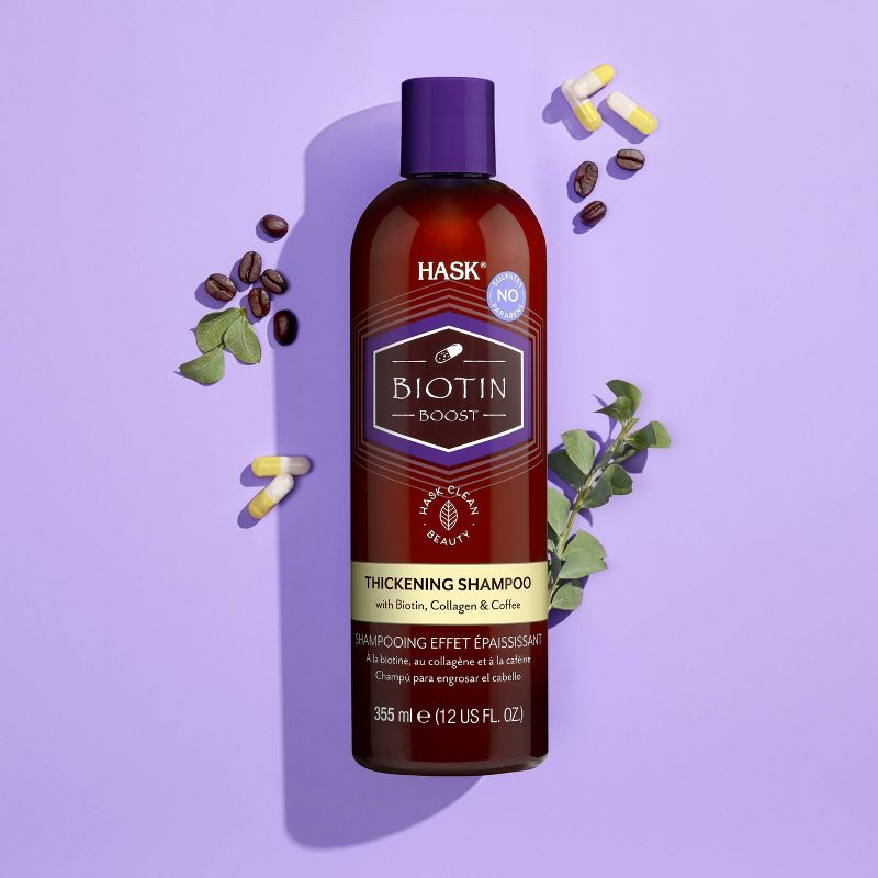Hask Biotin Boost Thickening Shampoo with Biotin, Collagen and Coffee - 12 fl oz, 4 of 8