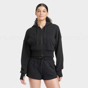 Women's Fleece Full Zip Hoodie - All In Motion™ Black 3x : Target