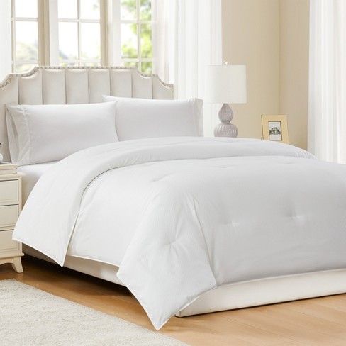 Modern Threads Embossed White Checks Down Alternative Comforter. : Target