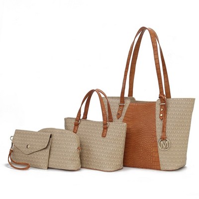 MKF Collection Lippa Tote Crocodile Embossed Vegan Leather Women’s Bag Purse Set by Mia K