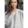 Smile Crewneck Oversized Cotton Sweatshirt - LEZAT - 2 of 4