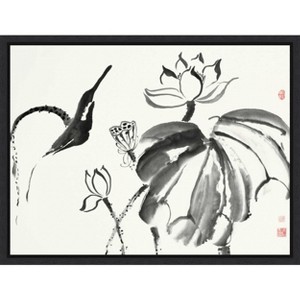 Amanti Art Lotus Study I by Nan Rae Canvas Wall Art Print Framed 24 x 18-in. - 1 of 4
