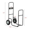 Karl Home | Black Iron Firewood Cart with Dual Wheels - 2 of 4