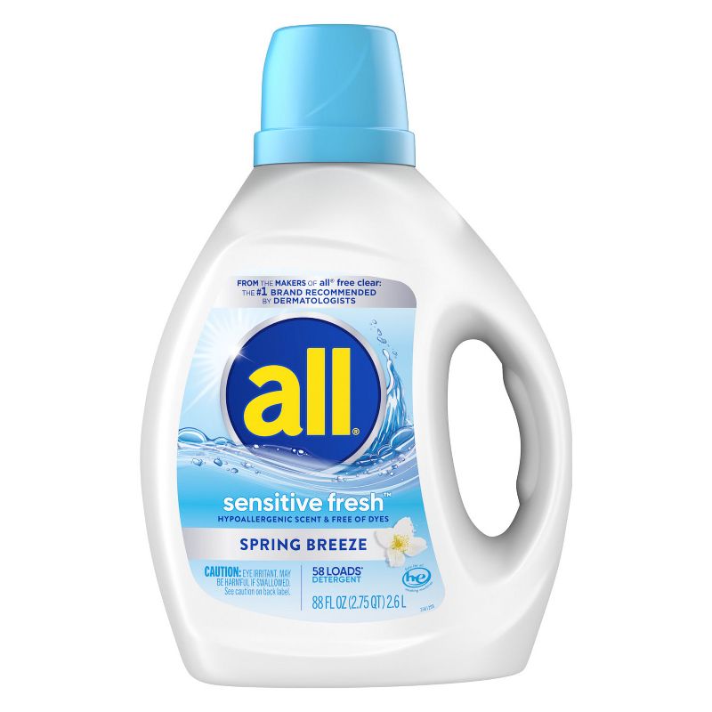 All Free &#38; Clear Sensitive Fresh Laundry Detergent - 88 fl oz, 1 of 8
