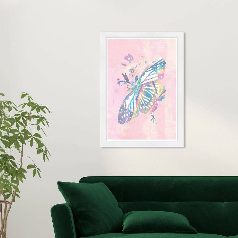 15&#34; x 21&#34; Rainbow Butterfly Kids&#39; Wall Art Print Pink - Wynwood Studio, 5 of 8