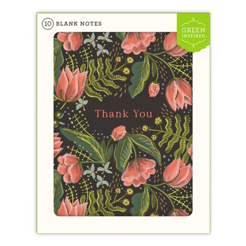 10ct Blank Stationery Note Cards Floral - Spritz™ : Target