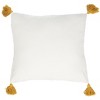 Polli Pillow - Mustard Yellow/Beige - 20"X20" - Safavieh - 4 of 4