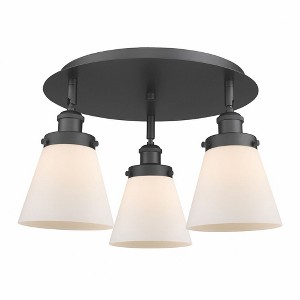 Cone - 3 Light Flush Mount In Art Deco Style-9.25 Inches Tall and 18 Inches Wide - 1 of 1