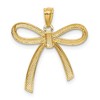 Black Bow Jewelry 14K Yellow Gold Polished Ribbon Bow Pendant - 3 of 4