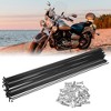 Unique Bargains 14G Bicycle Carbon Steel Spoke with Nipples Black 36 Pcs - 2 of 4