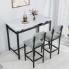 3-Piece Dining Set with 2 Upholstered Chairs for Small Spaces - 3 of 4