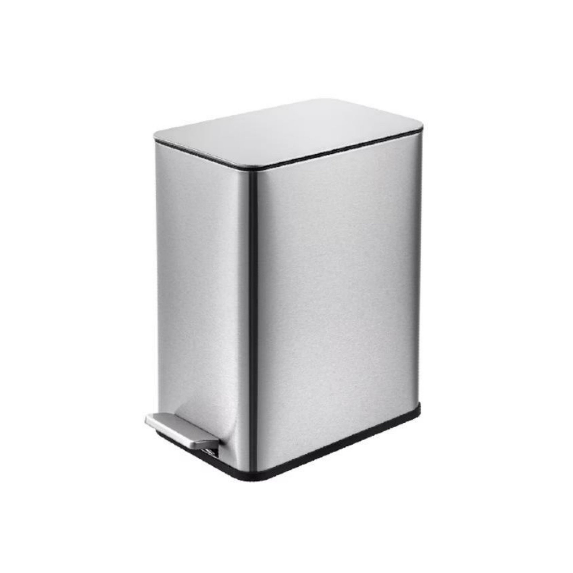Step Trash Can 10L for Recycling, Kitchen Stainless Steel