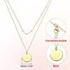 Unique Bargains Women's Gold Tone Disc Pendant Letter Necklace - 2 of 4