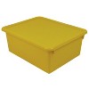 Romanoff Products Romanoff Plastic Stowaway 5" Letter Box with Lid Yellow Pack of 2 (ROM16003-2) - 2 of 2