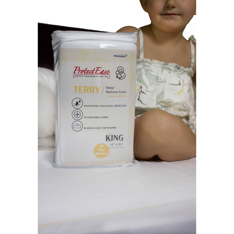 Terry Fitted Mattress Protector - ProtectEase, 6 of 10