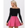 INSPIRE CHIC Women's Vintage Summer High Waist with Belt A-Line Mini Jean Skirts - 4 of 4