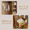 VINGLI Hall Tree with Bench and Shoe Storage,Coat Entryway with Peg Board&Hooks, 6-in-1 Large Coat Rack with Shoe Storage, 73" Tall Rustic Brown - 4 of 4