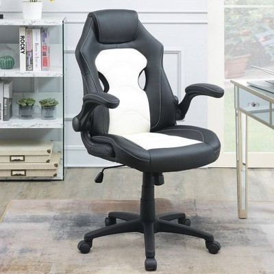 SKRAN Adjustable Height Office Chair, Ergonomic Computer Chair, with 5-Wheel Base, Plush Cushioned Seat and Back for Home Office