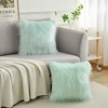 Unique Bargains Plush Decorative Solid Throw Modern Bedroom Pillow Covers 2 Pcs - 2 of 4