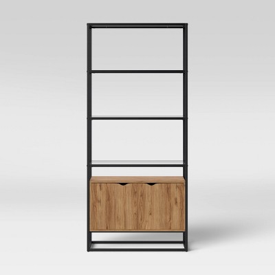 target glass bookcase