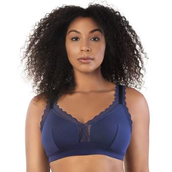 Paramour By Felina Women's Amaranth Cushioned Comfort Unlined Minimizer Bra  (french Navy, 38ddd) : Target