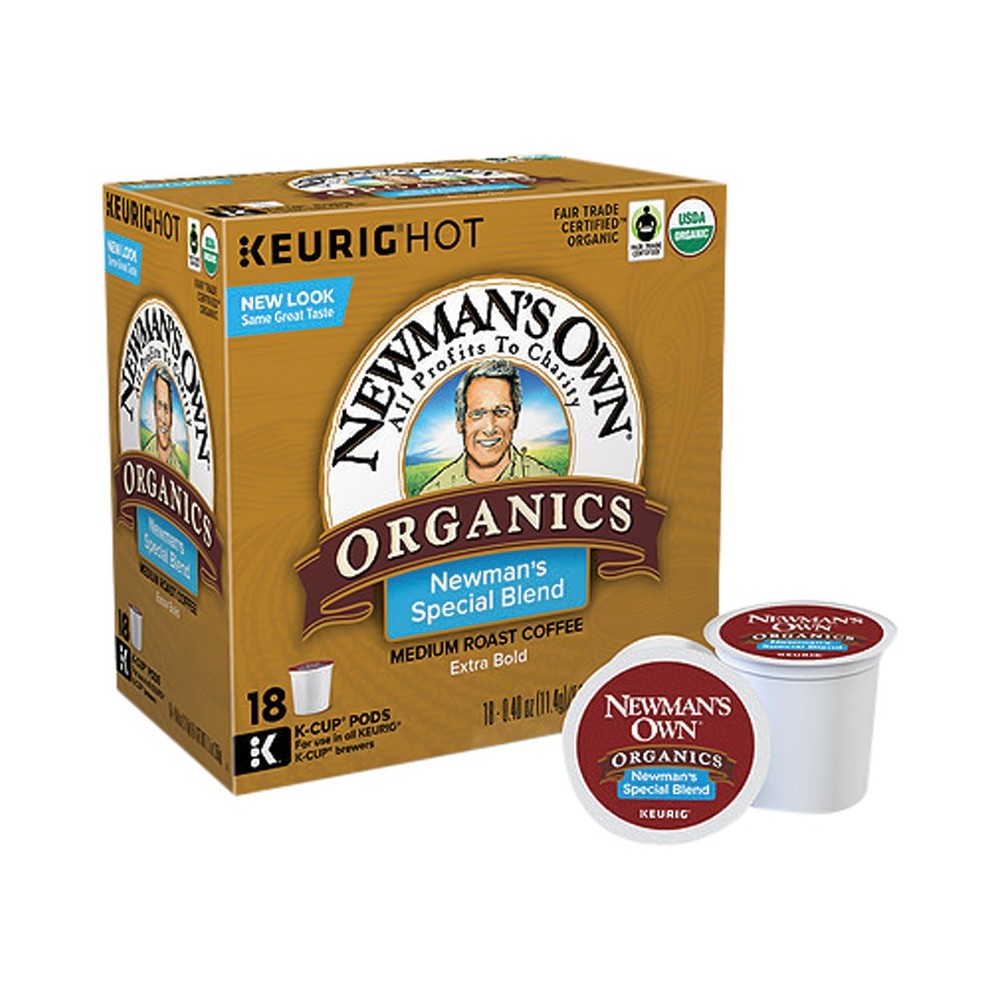 UPC 099555000504 product image for Newman's Own Organics Special Blend Medium Roast Coffee - Keurig K-Cup Pods - 18 | upcitemdb.com