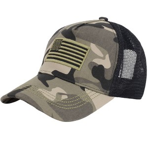 Anna-Kaci Flag Trucker Hat Classic Embroidered Baseball Cap Mesh Adjustable Cap for Men Women - 1 of 4