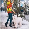 HAPPY BAY Women's Christmas Tree Vacation Holiday Party Beach Hawaiian Santa Claus Short Sleeve Blouse Gifts Shirt for Women - 2 of 4