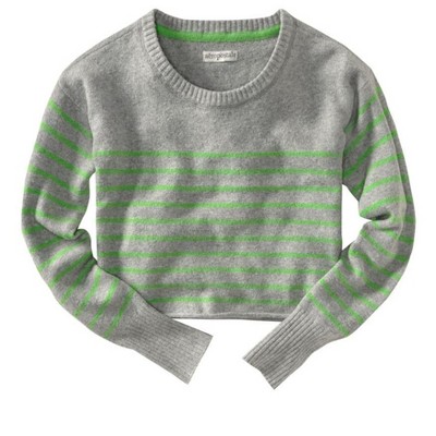 Aeropostale Womens Long Sleeve Opposite Stripe Knit Sweater