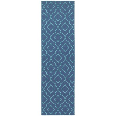 Oriental Weavers Meridian 7541B Navy/ Blue Indoor/Outdoor Area Rug - 2'3" x 7'6"
