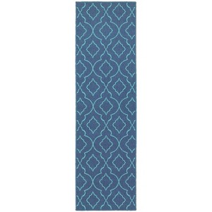 Oriental Weavers Meridian 7541B Navy/ Blue Indoor/Outdoor Area Rug - 2'3" x 7'6" - 1 of 4