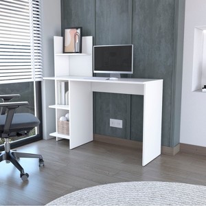 PAGED Home Office Desk 47.2" Simple Modern Writing Desk with 4-Layer Open Shelf for Office and Study for Office, Study - 1 of 4