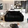 82.7'' Plush Corduroy 3-Seat Sofa with Deep Seat, Soft Pillows, Convertible Lounge Feature and Matching Ottomans - 4 of 4