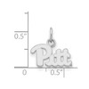 Black Bow Jewelry 10k White Gold Pittsburgh Panthers NCAA Extra Small Pendant - 2 of 3