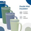 Copco Cone Travel Coffee Mug, 16 oz (Set of 4) - Insulated Drinkware with Spill-Proof Lid and Handle, Microwave & Dishwasher Safe (Assorted Colors) - 3 of 4