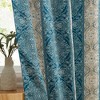 HLC.ME William Boho Damask Striped Back Tab Rod Pocket - Light Blocking Darkening Window Curtains, Set of 2 - 3 of 4