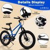 VASIP 20 inch Mountain Bike for Kids Ages 6-12,7-Speed Gears & Front Suspension,Boys & Girls Off-Road Bicycle for Trail Riding,Blue - 3 of 4