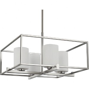 Progress Lighting Chadwick 4-Light Wall Bracket, Brushed Nickel, Opal Glass Shade - 1 of 4