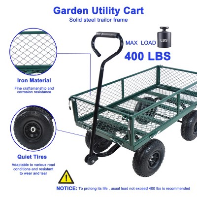 Anybear Garden Cart Firewood Transport Green 550lbs