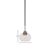 Toltec Lighting Paramount 1 - Light Pendant in  Matte Black/Brushed Nickel with 7" Clear Bubble Shade - 2 of 2