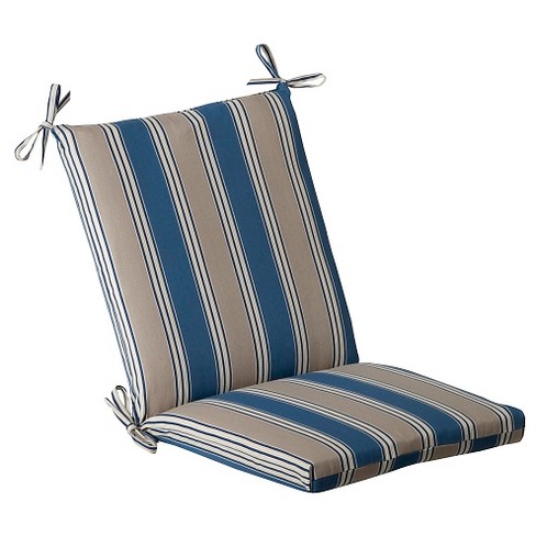 Outdoor Chair Cushion Blue Beige Stripe Target