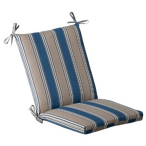 Outdoor Chair Cushion - Blue/Beige Stripe