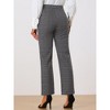 INSPIRE CHIC Women's Plaid Elastic Waist Casual Work Office Long Pants - 4 of 4