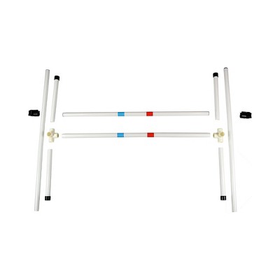 Adjustable White Plastic Dog Agility Bar Jump