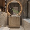 Famapy Bathroom Cabinet with White Basin Bathroom Storage Solutions Original Wooden - 2 of 4