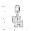 Black Bow Jewelry Sterling Silver Houston Cougars NCAA Bead Charm - 3 of 4
