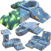 Hooseng Kids Couch, 5-in 1 Modular Sectional Toddler Playing Sofa, Multi-Combination Glow-in-The-Dark Climbing Blocks Toys - 4 of 4