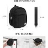 CLUCI Mini Backpack Keychain Wallet Small Change Quilted Coin Purse Cute Puffer Wristlet Pouch with 3 RFID Card Slots - 3 of 3